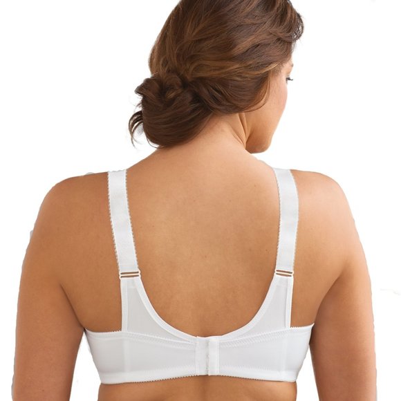 Set of 3! 38D Glamorise CLASSIC SOFT CUP Bra (WIDE-STRAPS) Stretch NUDE NEW - Picture 8 of 11